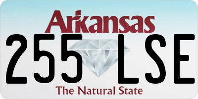 AR license plate 255LSE