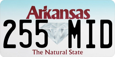 AR license plate 255MID