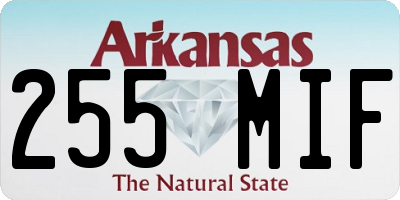 AR license plate 255MIF