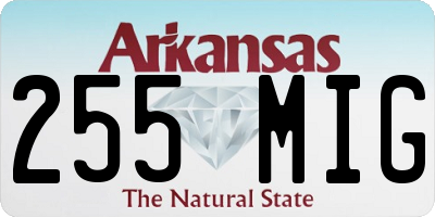AR license plate 255MIG