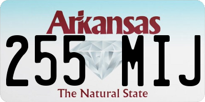 AR license plate 255MIJ