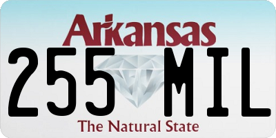 AR license plate 255MIL