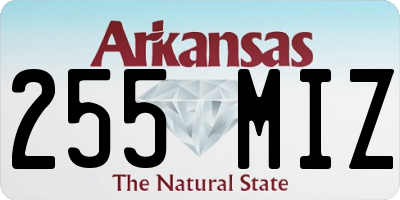 AR license plate 255MIZ