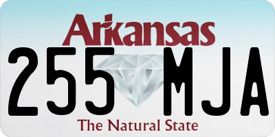 AR license plate 255MJA
