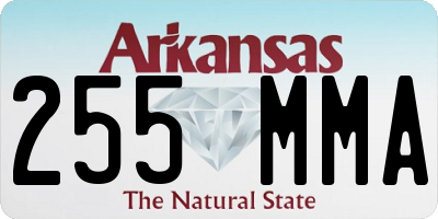 AR license plate 255MMA