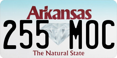 AR license plate 255MOC