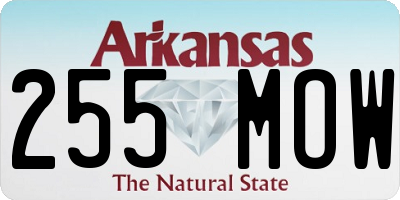 AR license plate 255MOW