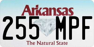 AR license plate 255MPF