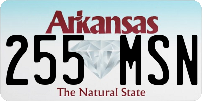 AR license plate 255MSN