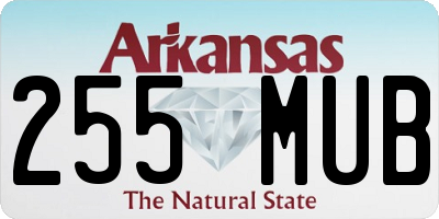 AR license plate 255MUB