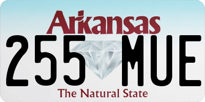 AR license plate 255MUE