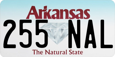 AR license plate 255NAL