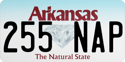 AR license plate 255NAP