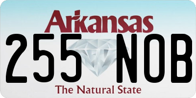 AR license plate 255NOB