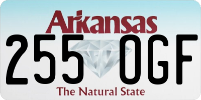AR license plate 255OGF