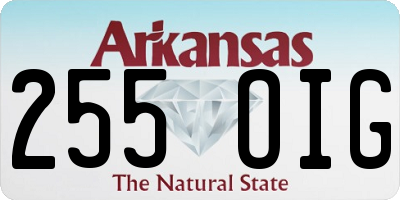 AR license plate 255OIG