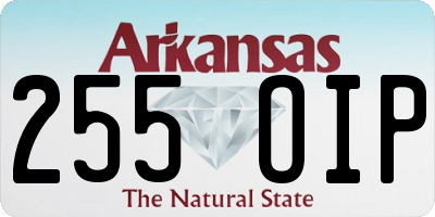 AR license plate 255OIP