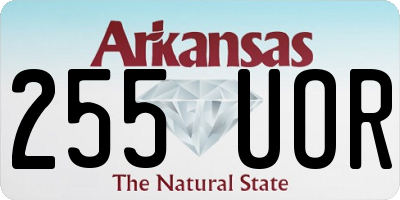 AR license plate 255UOR