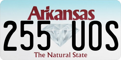 AR license plate 255UOS