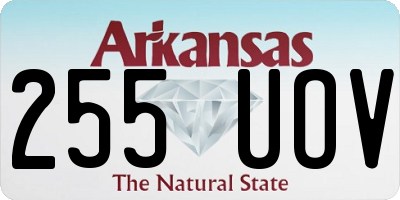 AR license plate 255UOV