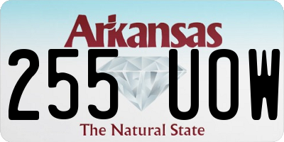AR license plate 255UOW