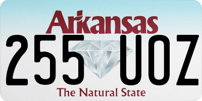 AR license plate 255UOZ