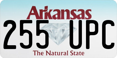 AR license plate 255UPC