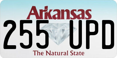 AR license plate 255UPD