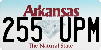 AR license plate 255UPM