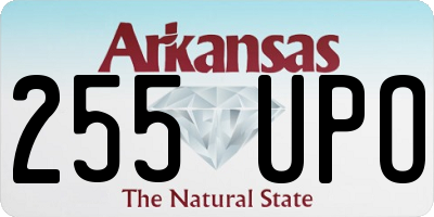 AR license plate 255UPO