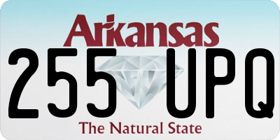 AR license plate 255UPQ