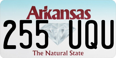 AR license plate 255UQU