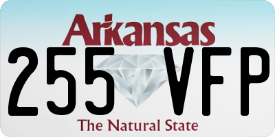 AR license plate 255VFP