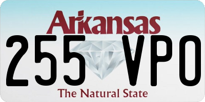 AR license plate 255VPO
