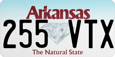 AR license plate 255VTX