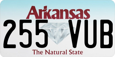 AR license plate 255VUB