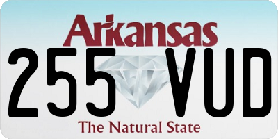 AR license plate 255VUD