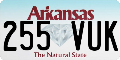 AR license plate 255VUK
