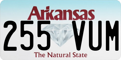 AR license plate 255VUM