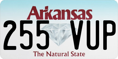 AR license plate 255VUP