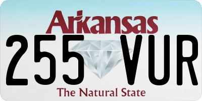 AR license plate 255VUR