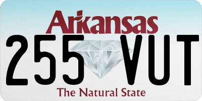 AR license plate 255VUT
