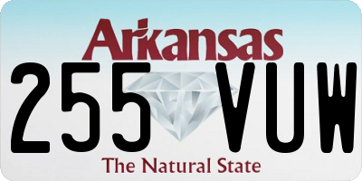 AR license plate 255VUW