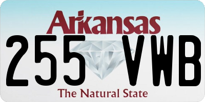 AR license plate 255VWB