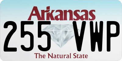 AR license plate 255VWP