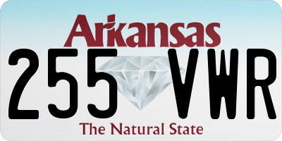 AR license plate 255VWR