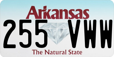 AR license plate 255VWW