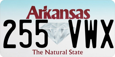 AR license plate 255VWX