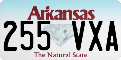 AR license plate 255VXA