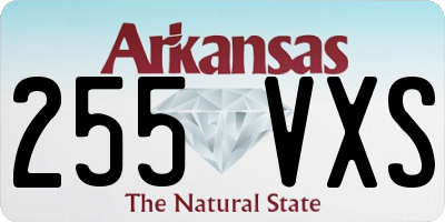 AR license plate 255VXS